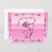 流れる美しい:バララインアートカ空白のード サンキューカード (正面/裏面)