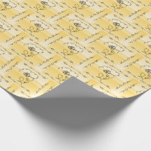 流れる美しい: Goldenrod Line Art Gift Wrap 転が