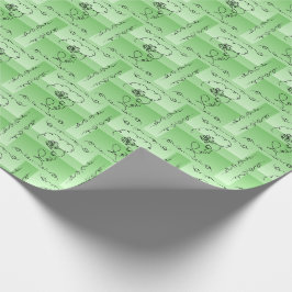 流れる美しい: Sage Line Art Gift 転が Wrap ラッピングペーパー