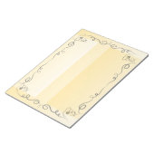 流れる美しいGoldenrod大きなメモ帳 ノートパッド (アングル)