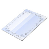 流れる美しいPeriwinkle大きなメモ帳 ノートパッド (アングル)