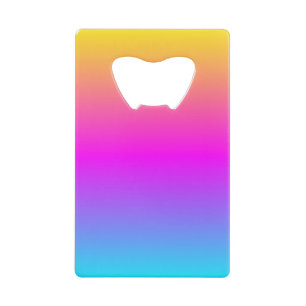 流れる色と明るい要カラフル点 クレジットカード栓抜き