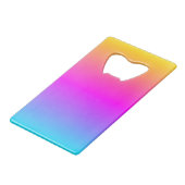 流れる色と明るい要カラフル点 クレジットカード栓抜き (正面アングル)