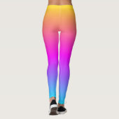 流れる色の明るいカラフル女性ファッション レギンス (裏面)