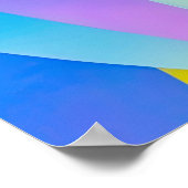 流れる花模様インパステル ポスター (角)