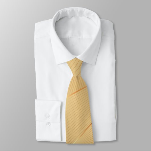 流れる金色のライン 高級抽象背景アート ネクタイ (タイ)