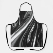 流れる銀金属 エプロン (正面)