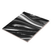 流れる銀金属 タイル (側面)