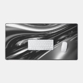 流れる銀金属 デスクマット (キーボード&マウス)