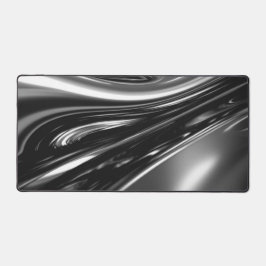 流れる銀金属 デスクマット