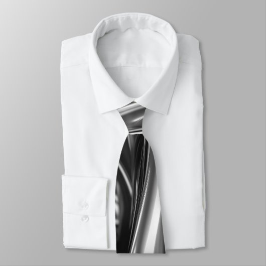 流れる銀金属 ネクタイ (タイ)