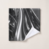 流れる銀金属 バスタオルセット (ウォッシュタオル)