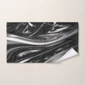 流れる銀金属 バスタオルセット (ハンドタオル)