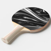 流れる銀金属 卓球ラケット (正面アングル)