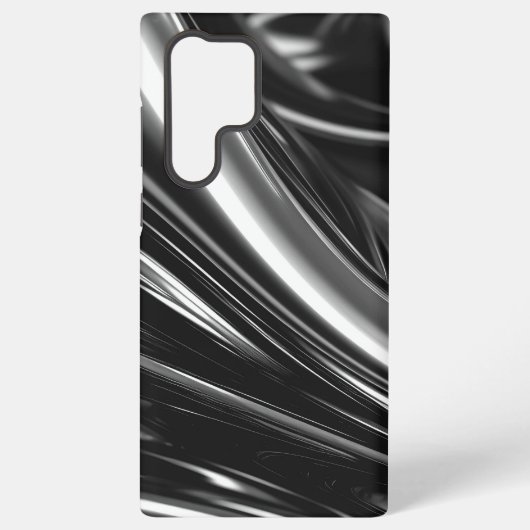 流れる銀金属 SAMSUNG GALAXYケース (裏面)