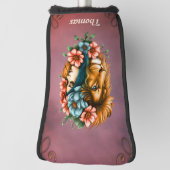 流れる長い髪の素敵な女性 ゴルフヘッドカバー (回転90)