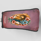 流れる長い髪の素敵な女性 ゴルフヘッドカバー (正面)