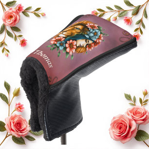 流れる長い髪の素敵な女性 ゴルフヘッドカバー