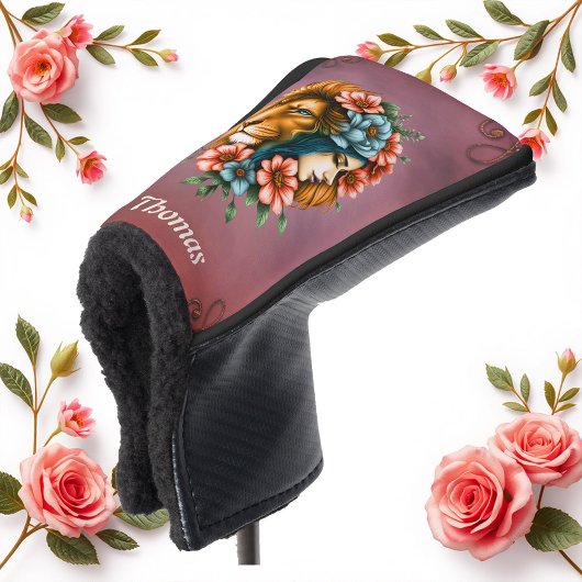 流れる長い髪の素敵な女性 ゴルフヘッドカバー