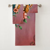 流れる長い髪の素敵な女性 バスタオルセット (インサイチュ)