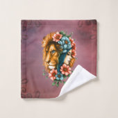 流れる長い髪の素敵な女性 バスタオルセット (ウォッシュタオル)