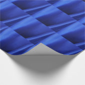 流れる青い絹織物抽象芸術 ラッピングペーパー (角)