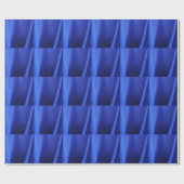 流れる青い絹織物抽象芸術 ラッピングペーパー (フラット)