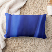 流れる青い絹織物抽象芸術 ランバークッション (ブランケット)