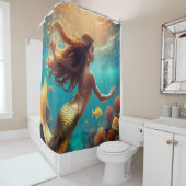 流れる髪の人魚 シャワーカーテン (インサイチュ)