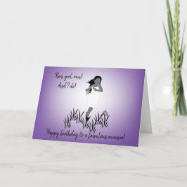 流れる髪の少女ランナー カード