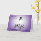 流れる髪の少女ランナー カード (黄色い花)