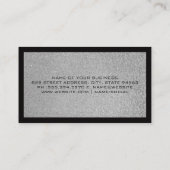 流れる髪 |グリッター |黒縁ど 名刺 (裏面)