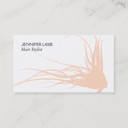 流れる髪（ビスク） 名刺 (正面)