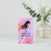 流れる髪 |液体パステルカラー 名刺 (スタンド正面)