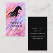 流れる髪 |液体パステルカラー 名刺 (正面/裏面)