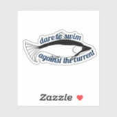 流れる魚に向かって泳やる気を起こさせるぐ シール (シート)