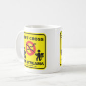 流れを交差させないで下さい コーヒーマグカップ (正面左)