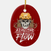 流れを恐れる(ホッケーヘア) セラミックオーナメント (正面)