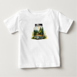 流れを見よ、ガラス瓶の中の家 ベビーTシャツ