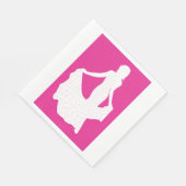 流れエレガントるガウンの女性のシルエット スタンダードランチョンナプキン (角)