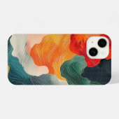 流れオーガニックと輪郭_の電話ケース iPhoneケース (裏面横)