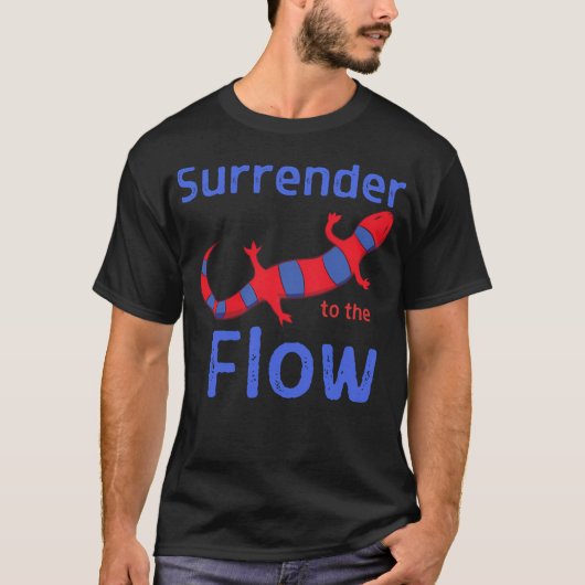 流れトカゲのフィッシュに降伏する Tシャツ (正面)