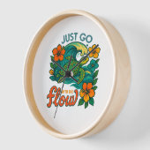 流れ亀と一緒に行く 壁時計 (傾斜)