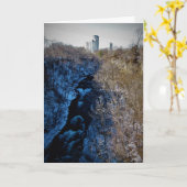 「流れ去れ！」クリスマスカード カード (黄色い花)