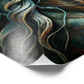 流れ威厳のあるるマネのある馬ポートレート フォトプリント            (角)