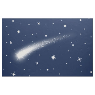 流れ星のある真夜中の空の生地 ヤード単位の販売 ファブリック