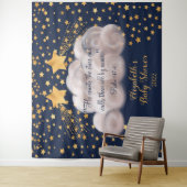 流れ星の双子のベビーシャワーの背景 タペストリー (インサイチュ)