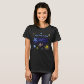 流れ星の天体アート ポジティブ・テンプレート Tシャツ (正面フル)