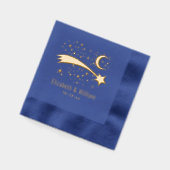 流れ星の願い ラッキー・スター 月の夫婦ウェディング 箔ナプキン (左)
