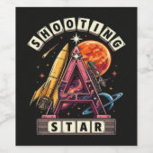 流れ星スペース ワインラベル (シングルラベル)